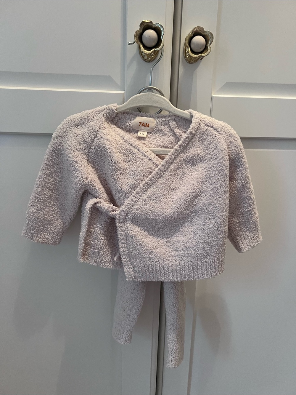 7am Enfant Plush Wrap Set in Cream